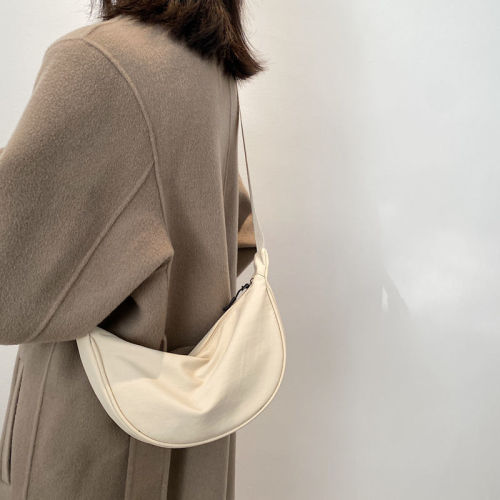 nylon crossbody dumpling bag lightweight small satchel underarm bag simple one-shoulder canvas bag