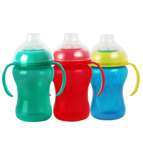 Silicone Duckbill Cup Infant Water Cup Baby Drinking Water Anti-Fall Anti-Choke Big Baby drinking Cup with Handle Training Cup 