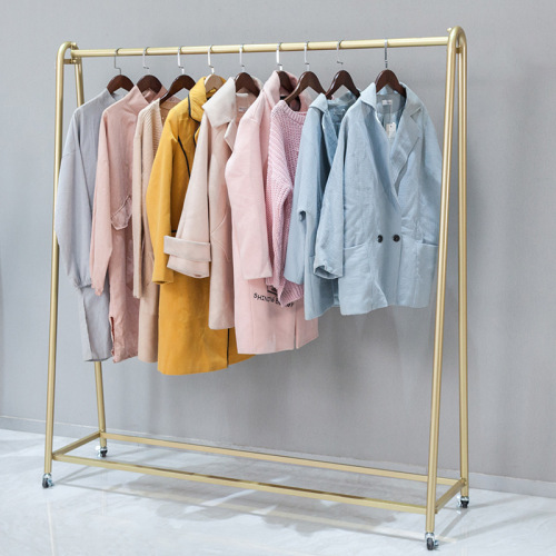 Iron Clothing Store Display Stand Floor-Standing Balcony Clothes Rack Men‘s Women‘s Clothing Store Clothes Rack Gantry Wedding Dress Shelf