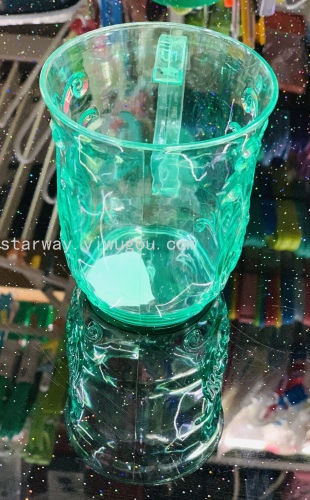 juice cup wash cup plastic water cup transparent plastic cup cartoon plastic cup mixed color plastic cup