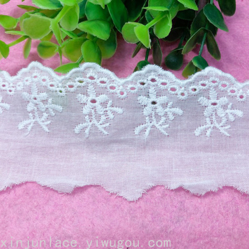 Factory Direct Sales Lace Cotton Lace Embroidered Cotton Lace