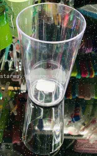 Juice Cup Washing Cup Plastic Water Cup Transparent Plastic Cup Cartoon Plastic Cup Mixed Color Plastic Cup