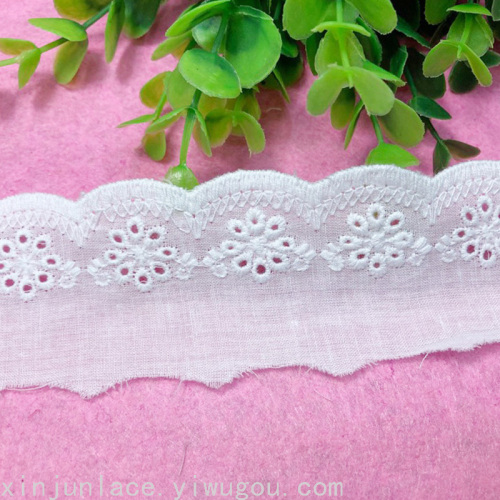 Factory Direct Lace Cotton Lace Embroidered Cotton Lace