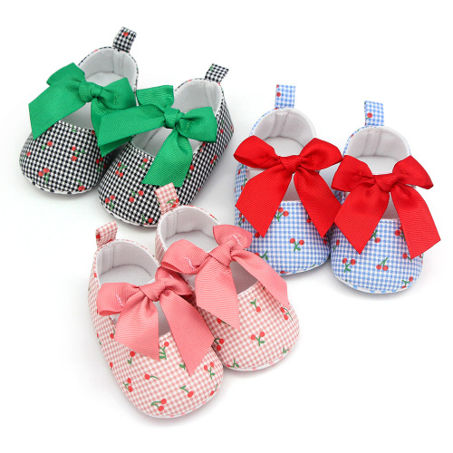 0-12 Months Cherry Princess Shoes Baby‘s Shoes Bow Baby Shoes Toddler Shoes 2687