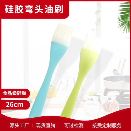 silicone elbow brush barbecue brush integrated translucent silicone oil brush cake oil brush baking tool