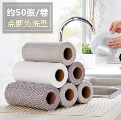 kitchen cleaning bowl towel scouring pad oil-free disposable dishcloth non-woven decontamination cloth