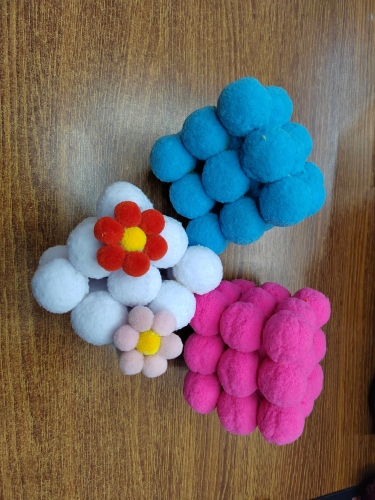 color mixed 1.5cm hair ball diy children‘s creative handmade materials decorative fur ball glitter ball educational toys
