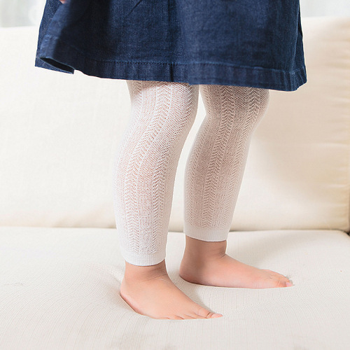 summer mesh thin children‘s pantyhose white girls ninth dance leggings socks combed cotton baby socks
