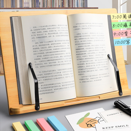 Wooden Reading Rack Reading and Reading Stand Desk Student Book Stand Books for Postgraduate Entrance Examination Artifact Bookshelf Calligraphy Book Turning