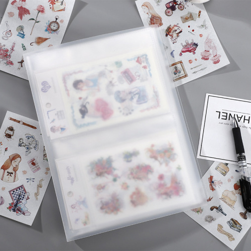 5r7 Inch Pp Frosted Sticker Seal Storage Book Sticker Classification and Paper Sticker Album Journal Sticker Finishing 