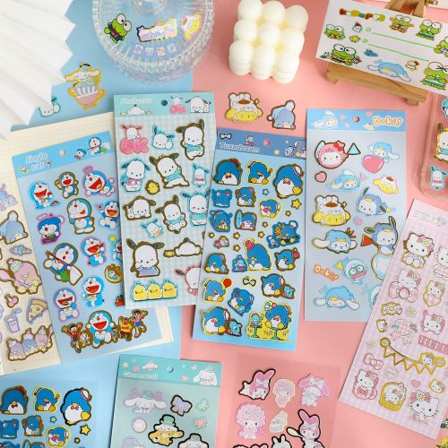 Cute Collection Collection Series Journal Stickers Creative Korean Cute Cartoon Stickers Gilding Decoration material Paper Wholesale 