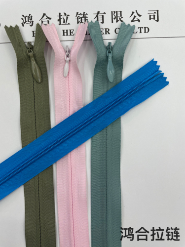 Factory Supply No. 3 Invisible Zipper Closed Tail Zipper Wholesale