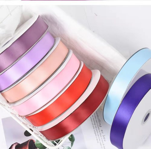 customizable solid color ribbon flowers packaging tape bouquet floral material cake packaging ribbon highlight color ribbon