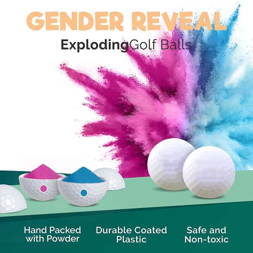 amazon golf ball powder smoke gender reveal baptism party boys girls party decoration