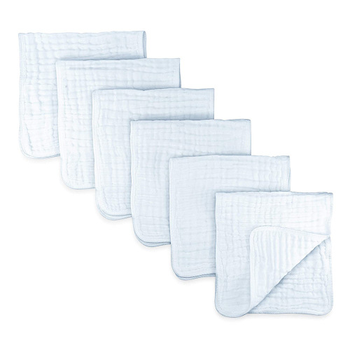 Amazon Popular INS Cotton Muslin Gauze Six-Layer Burp Towel Baby Burp Pad Towel Baby Spit Milk Towel