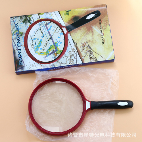 Factory Direct Sales XT-135S Plastic Handle Glass Lens 2.5 Times 135mm Large Mirror Handheld Reading Magnifying Glass