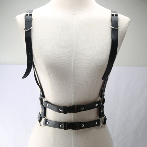 Gothic Style Punk Strap Pu Leather Waistband Chest Strap Sling Body Strap in Stock Wholesale