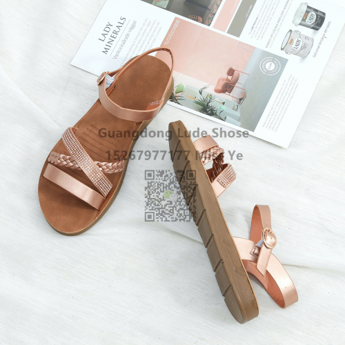 summer new women‘s sandals cross women‘s lace up shoes casual versatile guangzhou women‘s shoes temperament handcraft shoes women‘s