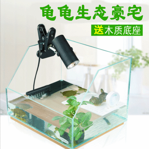 Glass Aquarium Turtle Tank with Drying Table Small and Medium-Sized Gold Fish Tank Water and Land Tank Ecological Fish Tank Manufacturer wholesale