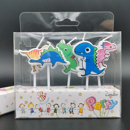 birthday candle children‘s personalized cartoon dinosaur shape printing pattern cake birthday candle