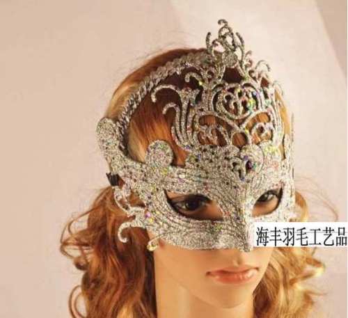 gold pink eye mask crown mask masquerade mask half face hollow mask boys and girls performance mask wholesale