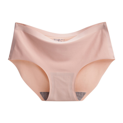 women‘s ice silk underwear seamless underwear one-piece underwear mid-waist sexy women‘s underwear briefs wholesale