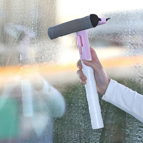 Glassware Household Double-Sided Cleaning High-Rise Building Wiper Blade Wash Window Cleaning Tools with Sprinkling Can