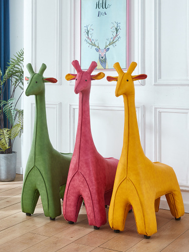 giraffe stool cartoon living room animal shoe changing stool children‘s stool sofa stool internet celebrity deer seat footstool