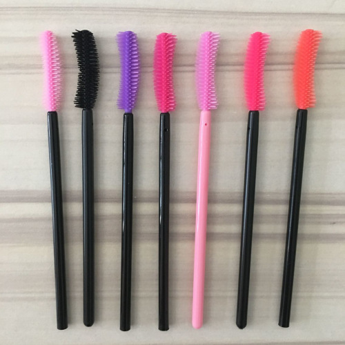 Factory Direct Disposable Eyelash Brush Roll Wholesale Knife-Type Color Silicone Eyelash Brush Stick Makeup Tool