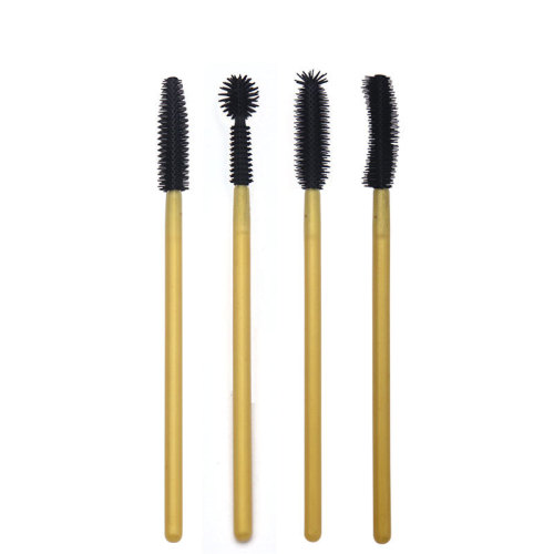 Wholesale Disposable Silicon Lash Curler Stick Portable Gold Rod Lash Comb Eyebrow Brush Eyelash Curler Makeup Tools