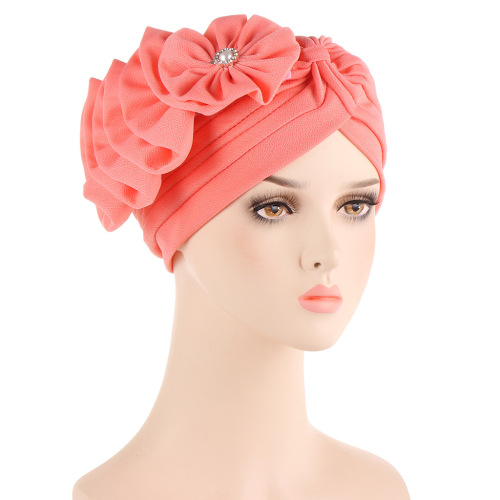 aliexpress new fashion street shot strip single-side applique headscarf cap four seasons multi-color flower hemp and wrinkle cap