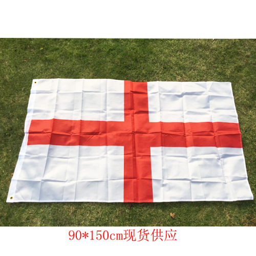 Cross-Border Supply England No. 4 90 * 150cm Football Match Polyester Cloth Spot England Flag