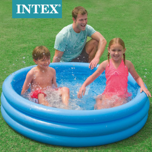 intex59416 blue three-ring pool family inflatable pool children‘s pool pool play pool wholesale