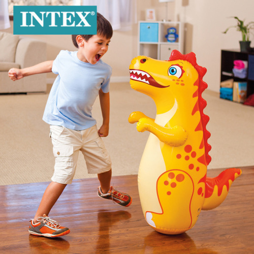 intex44669 original authentic pvc inflatable toy tumbler 3d cartoon children boxing bag educational toys