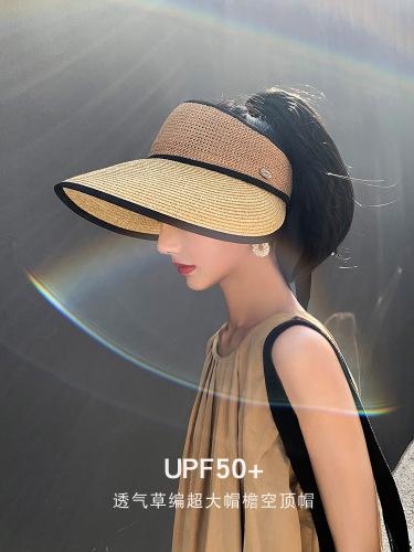 beach sun hat summer hat thin outdoor air top straw hat new 2023 net