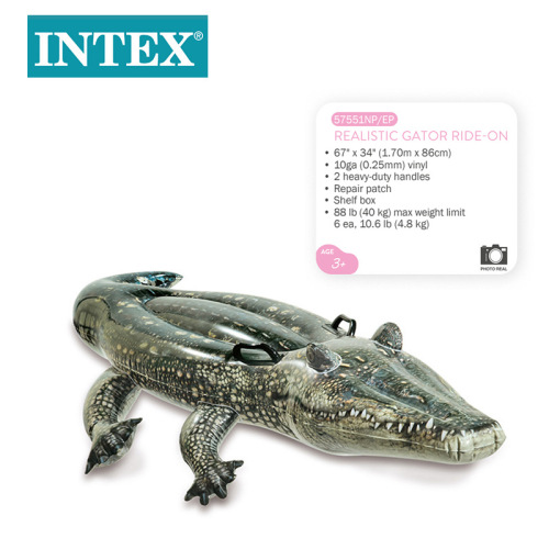 intex57551 creative crocodile mount pvc swimming pool seaside float children adult water inflatable toys