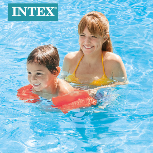 intex59642 orange fluorescent color kids swimming arm floats learn swimming life-saving water wing inflatable toys