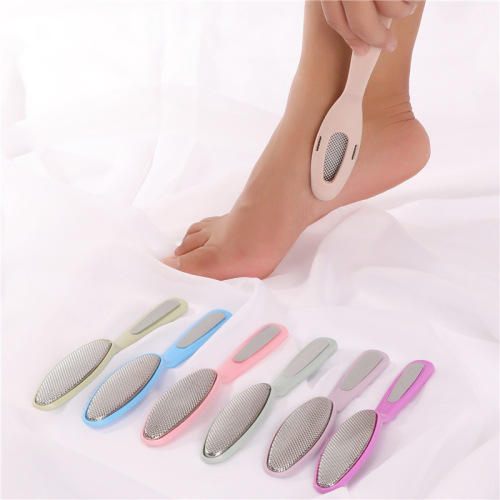 Double-Headed Foot Board Rub Stainless Steel Pumice Stone Foot Grinder Pedicure File Dead Skin Brush Calluses Foot Brush