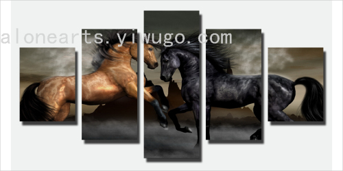 Irregular Combination Sets Painting Animal Series Oil Painting Decoration