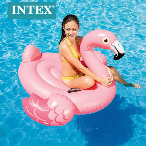 intex57558 flamingo floating row internet celebrity floating row swimming pool seaside adult floating bed mount water inflatable toys