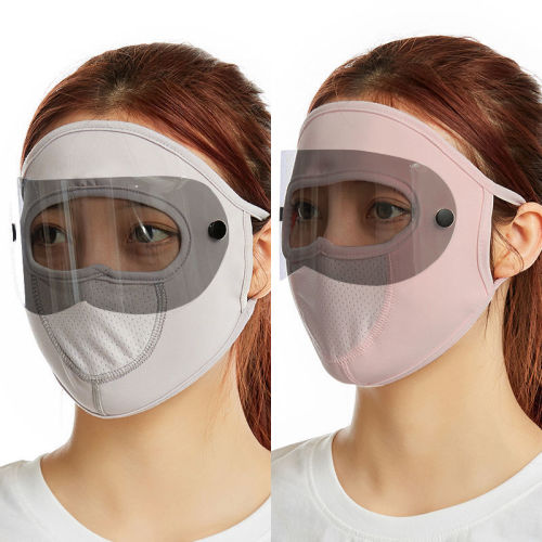 summer new goggles sun protection mask sunglasses lens sunscreen mask full face face cover windproof dustproof mask