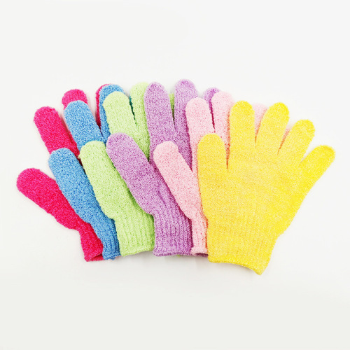 Bath Towel Bath Gloves Five Fingers Bath Towel Rubbing Mud and Back Double-Sided Massage Gloves