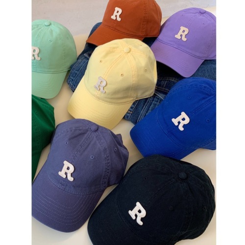 Ding Walk High Quality Letter Embroidery Cotton Baseball Cap Female Korean Style Fashionable Simple All-Match Soft Top Peaked Cap Male 