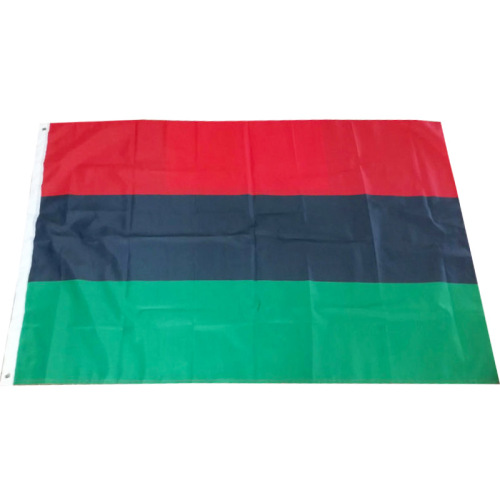 Cross-Border Supply of African American Flag Silk Screen Printing Chunya Textile 90 * 150cm Black Flag No. 4 African Flag