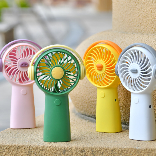 Summer Portable Headset Handheld Fan USB Charging Outdoor Lazy Hand Pocket Fan Student Gift Giving Presents