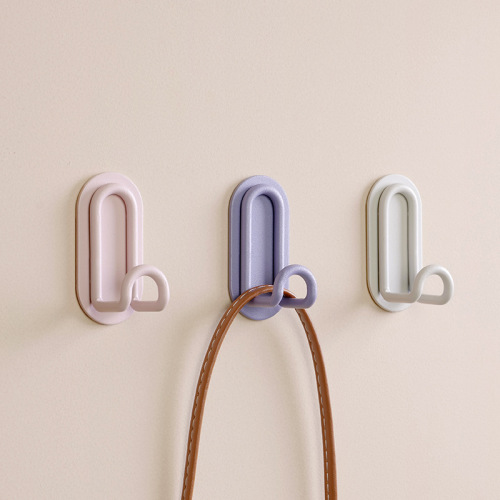 iron hook punch-free kitchen sticky hook wall load-bearing metal hook bathroom toilet clothes hook hanger