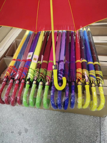 75cm colorful fiber bone nc fabric plain edge umbrella oversized reinforced double sunny umbrella factory direct sales