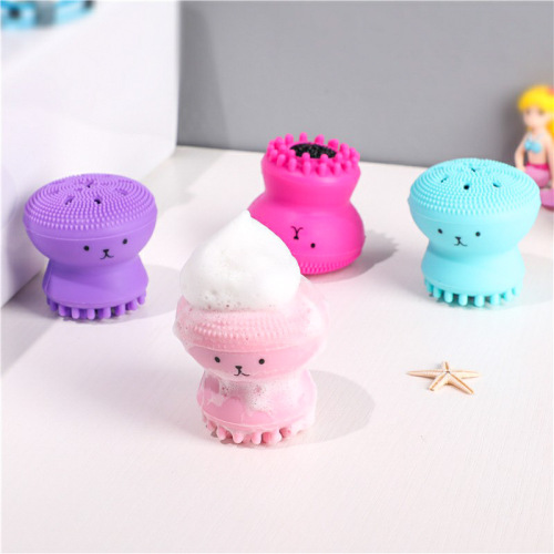 Double-Headed Face Washing Brush Facial Cleaning Brush Sponge Face Washing Instrument Makeup Remover Brush 