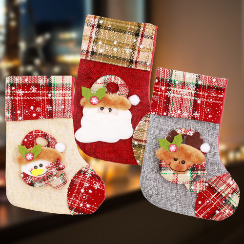 Christmas Decoration Gift Home Christmas Tree Pendant Cartoon Christmas Socks Children Christmas Gift Bag 