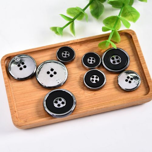 High-End Double-Piece Clothing Four-Eye Button Plastic Resin Clothing Button Button Button Wholesale Factory Supply